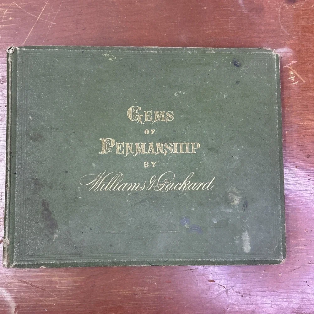 Antique Gems Of Penmanship Williams And Packard 1866 Calligraphy Book